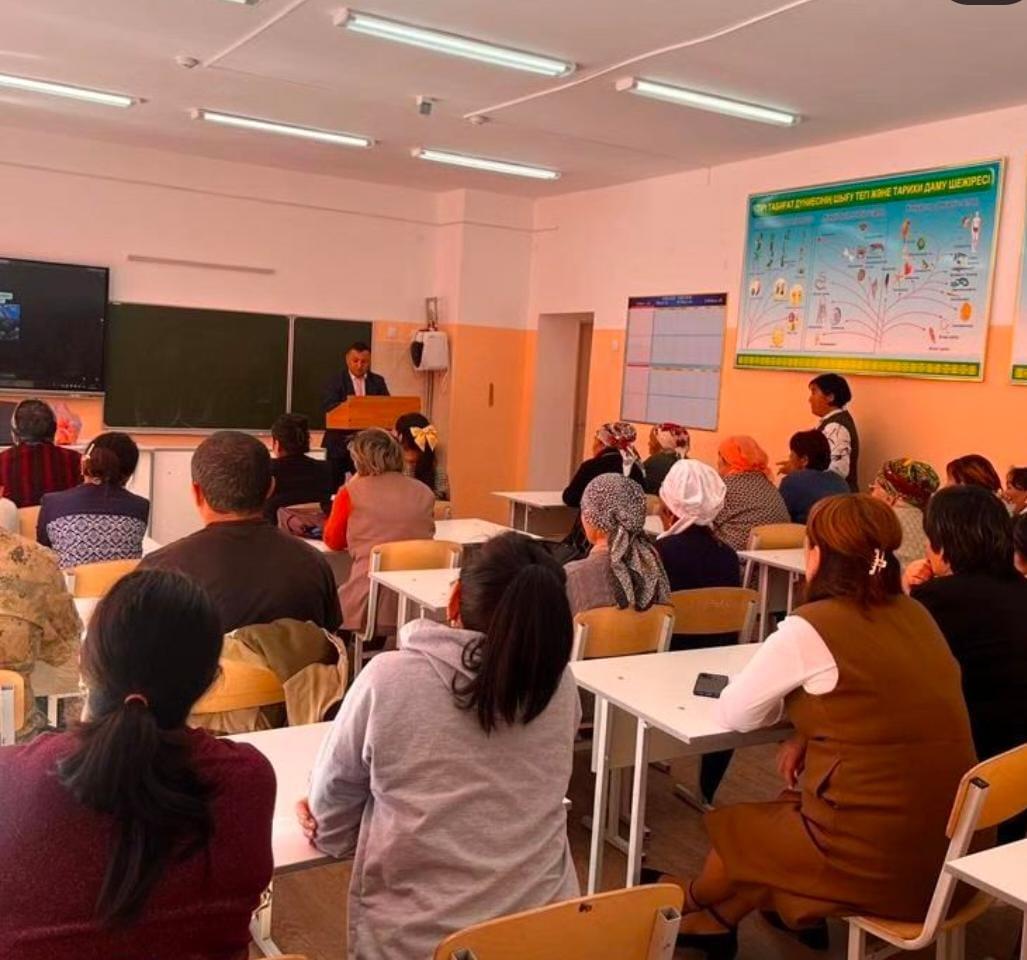 27.09.2023ж күні "Тәртіпке бағынған құл болмайды" тақырыбында құқықбұзушылықтың алдын алу мақсатында жалпы ата-аналар отырысы болып өтті